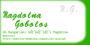 magdolna gobolos business card